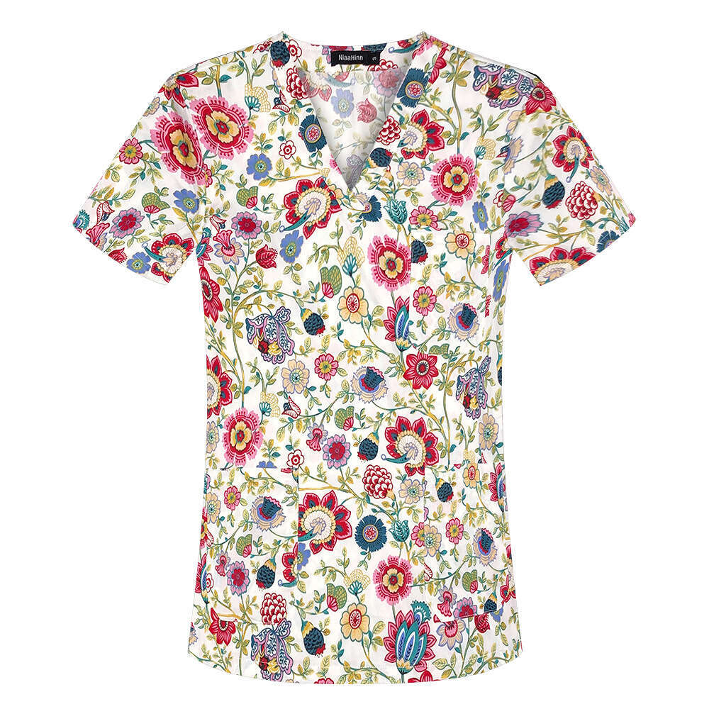 Niaa Hinn Undefined Scrub Set New Product New Arrival Washable Non-ironing Gentle Wind New Pattern Printing Business Affairs Novelty Self-cultivation 