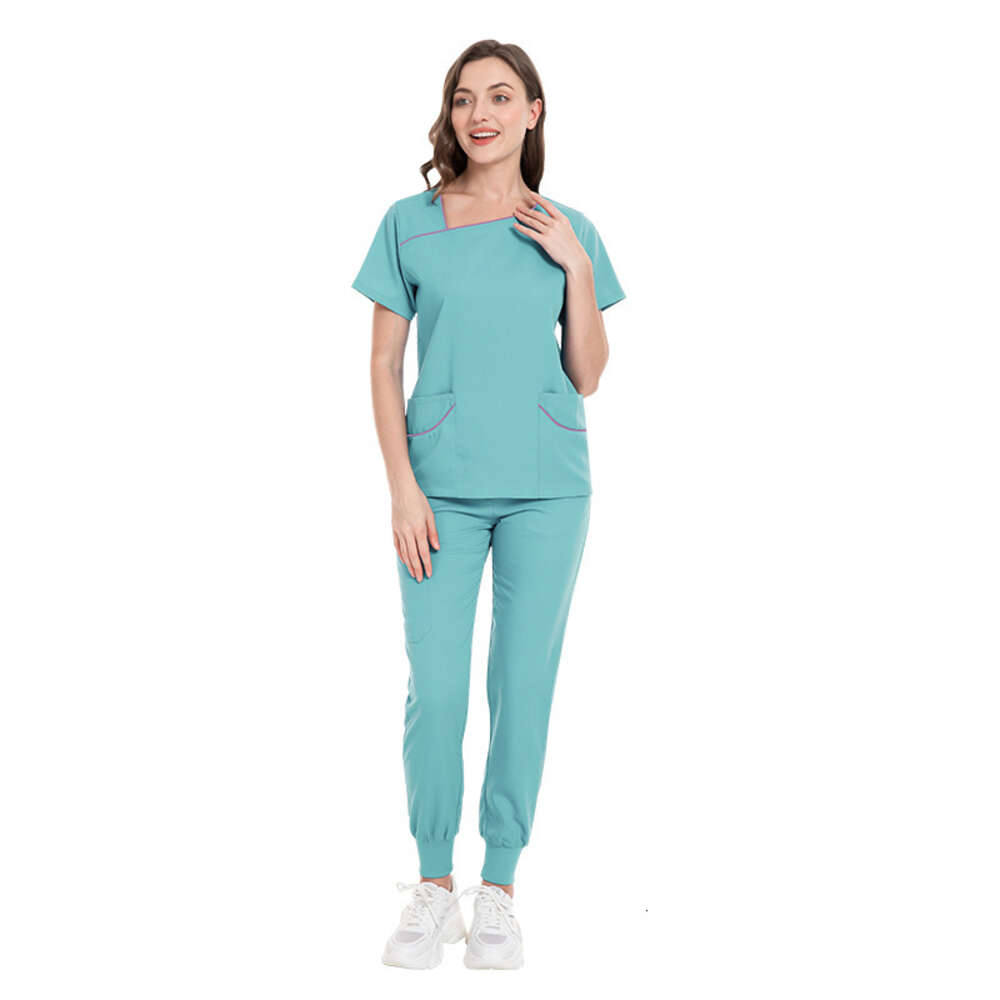 Niaa Hinn Undefined Scrub Set Scrubs New Product New Arrival Long Non-ironing Show Thinness Temperament Business Affairs Fashion New Pattern Waist Tem