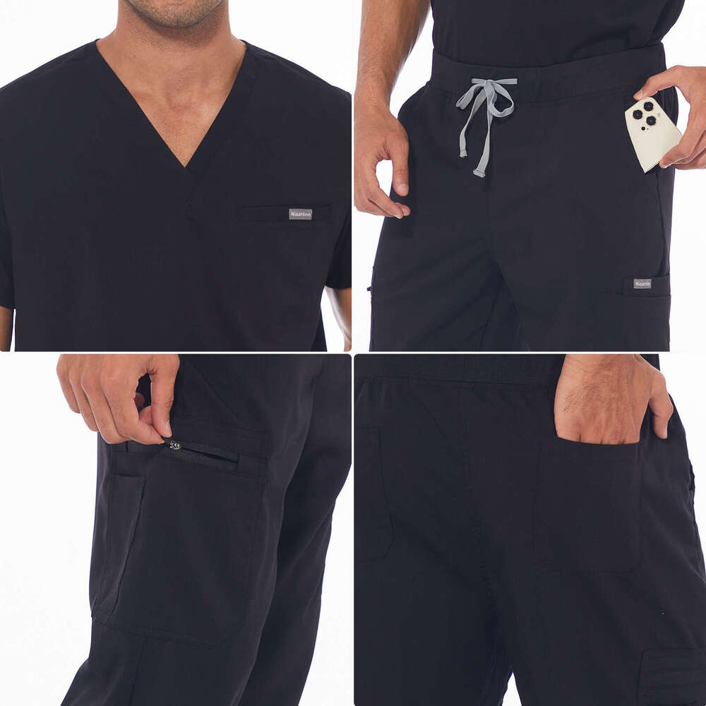 Niaa Hinn Scrub Set New Arrival New Product High Elasticity Non-ironing Show Thinness Gentle Wind Printing Business Affairs Fashion Versatile Short Li