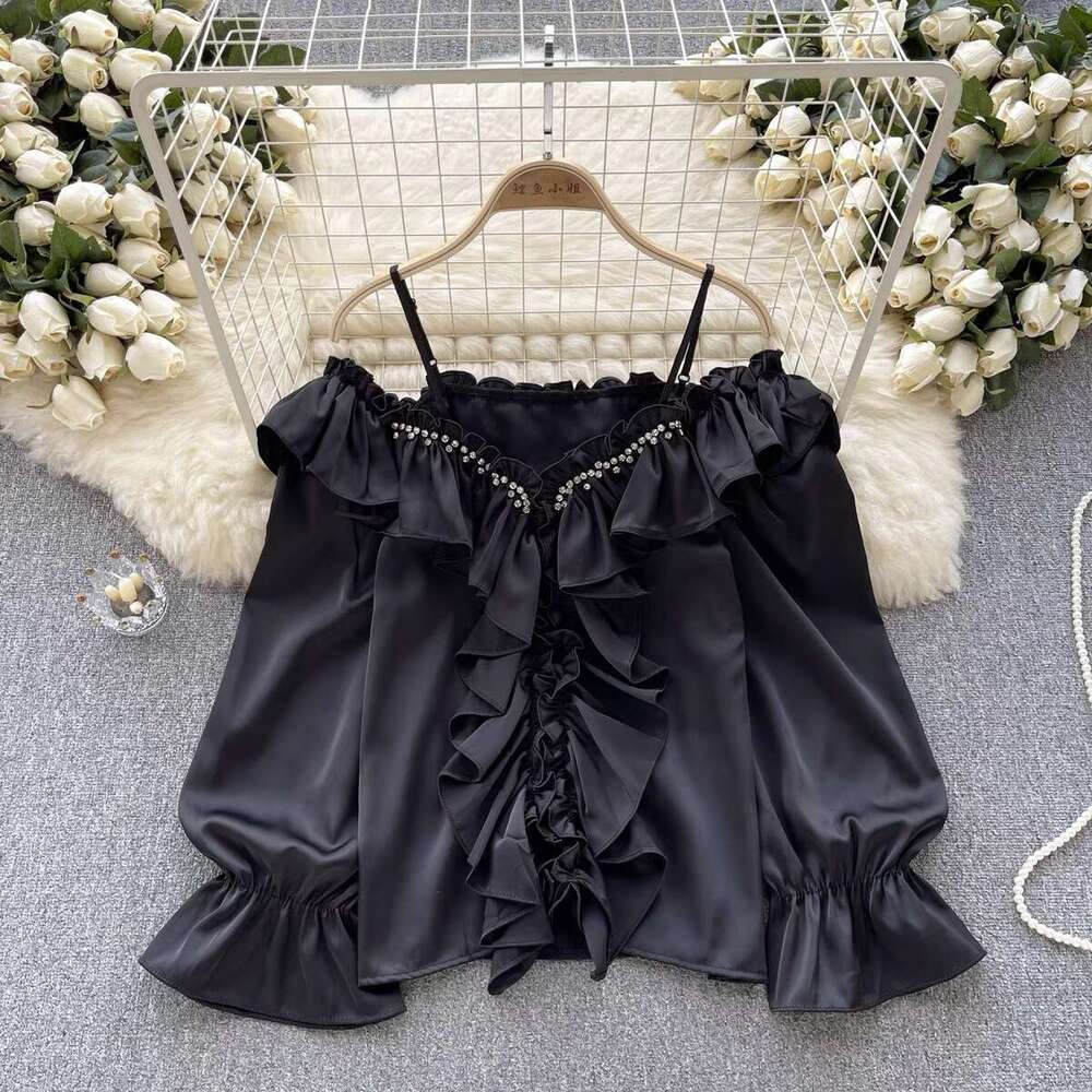 High Street Loose Versatile Long Sleeve Tee Shirts Summer Printing Short Sleeve Women Short Backless Lace Stretch Casual Undershirt Women's T Shi