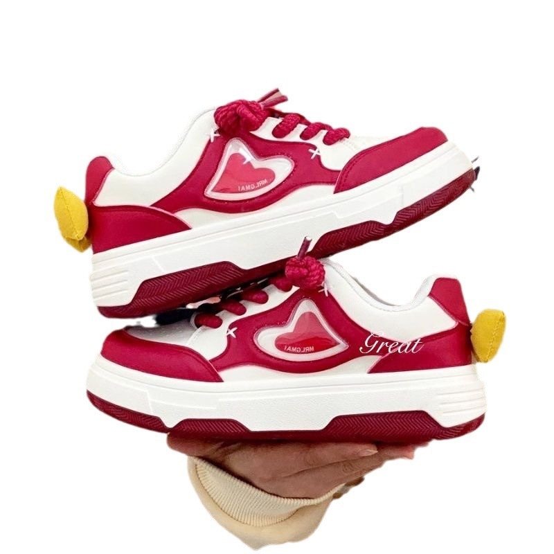 Little White Ddmysports For Women Spring Collection Versatile And Niche Original Thick Soled Casual Sports Board Shoes Free Shipping Outdoor Shoes