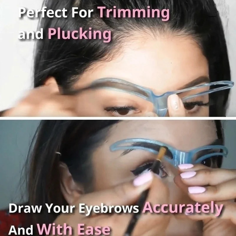 8-in-1 Reusable Eyebrow Template Beauty Makeup Eyebrow Stamp Template Eyebrow Shape Set Eyebrow Makeup Tool 240715