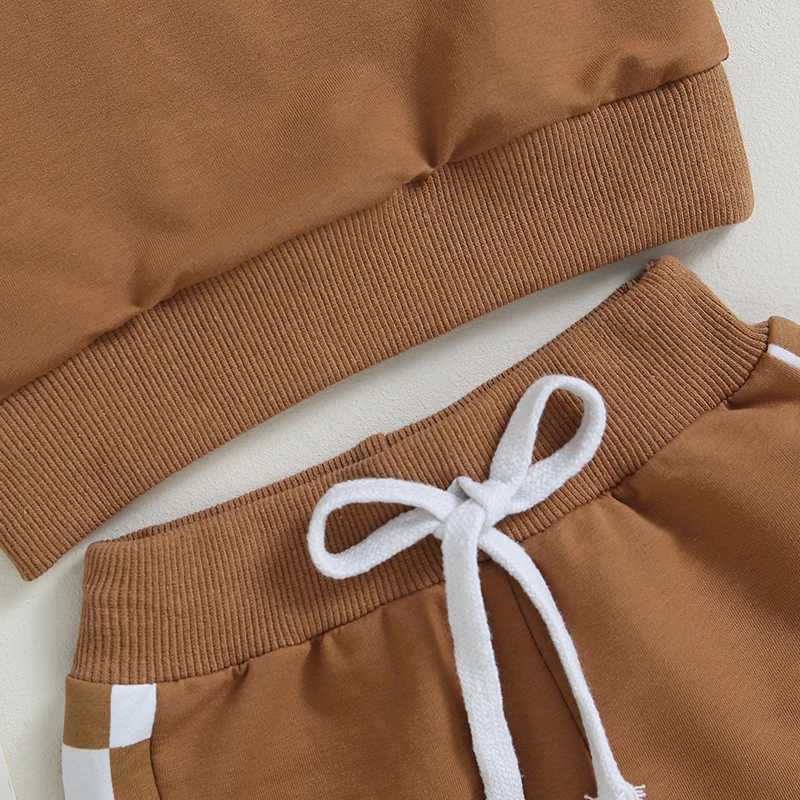 Clothing Sets 0-3Y Infant Newborn Baby Boy Clothes Checkerboard Patchwork Sweatshirts And Pants 2pcs Outfit Cotton Baby Autumn Clothing Sets