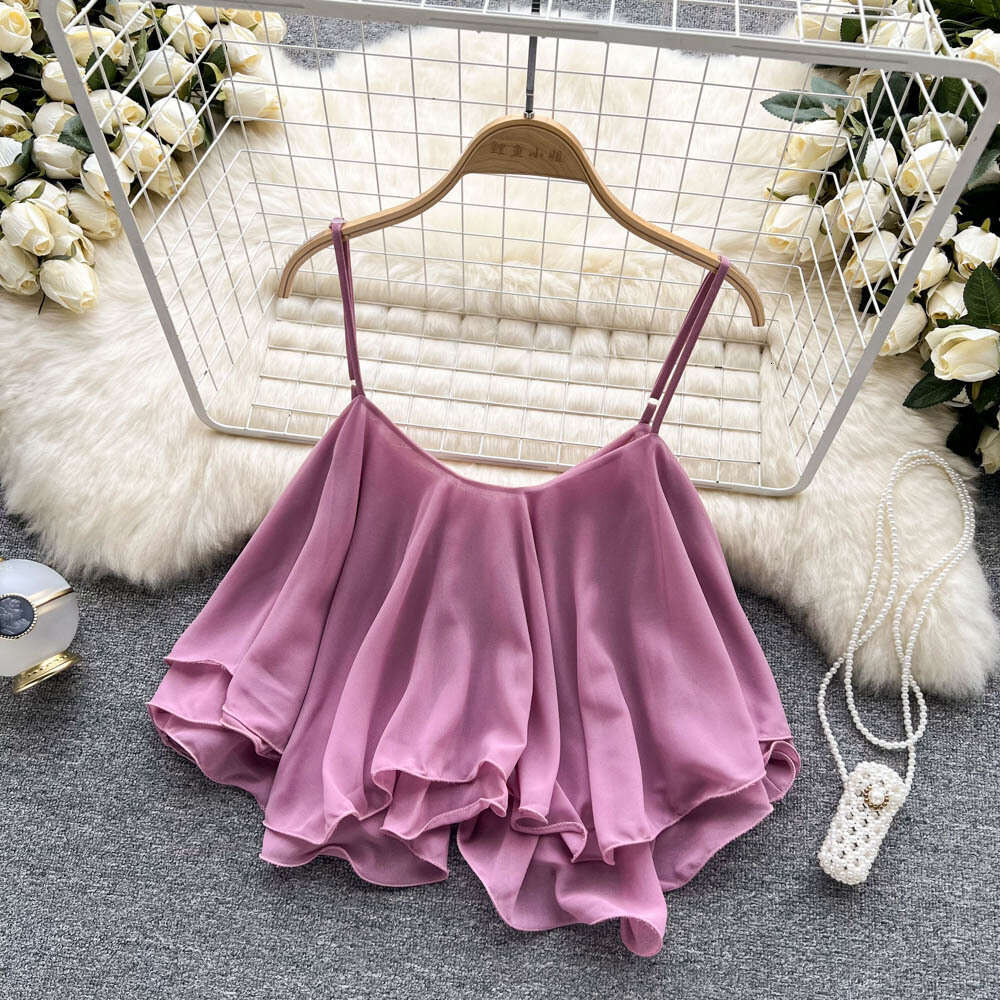 Shirts New Merchandise Spring Hip Hop Slim Crop Top Casual Harajuku Print Vintage Autumn Sleeveless Plaid Street Activity Crop Tops2 Stretch Casual Un