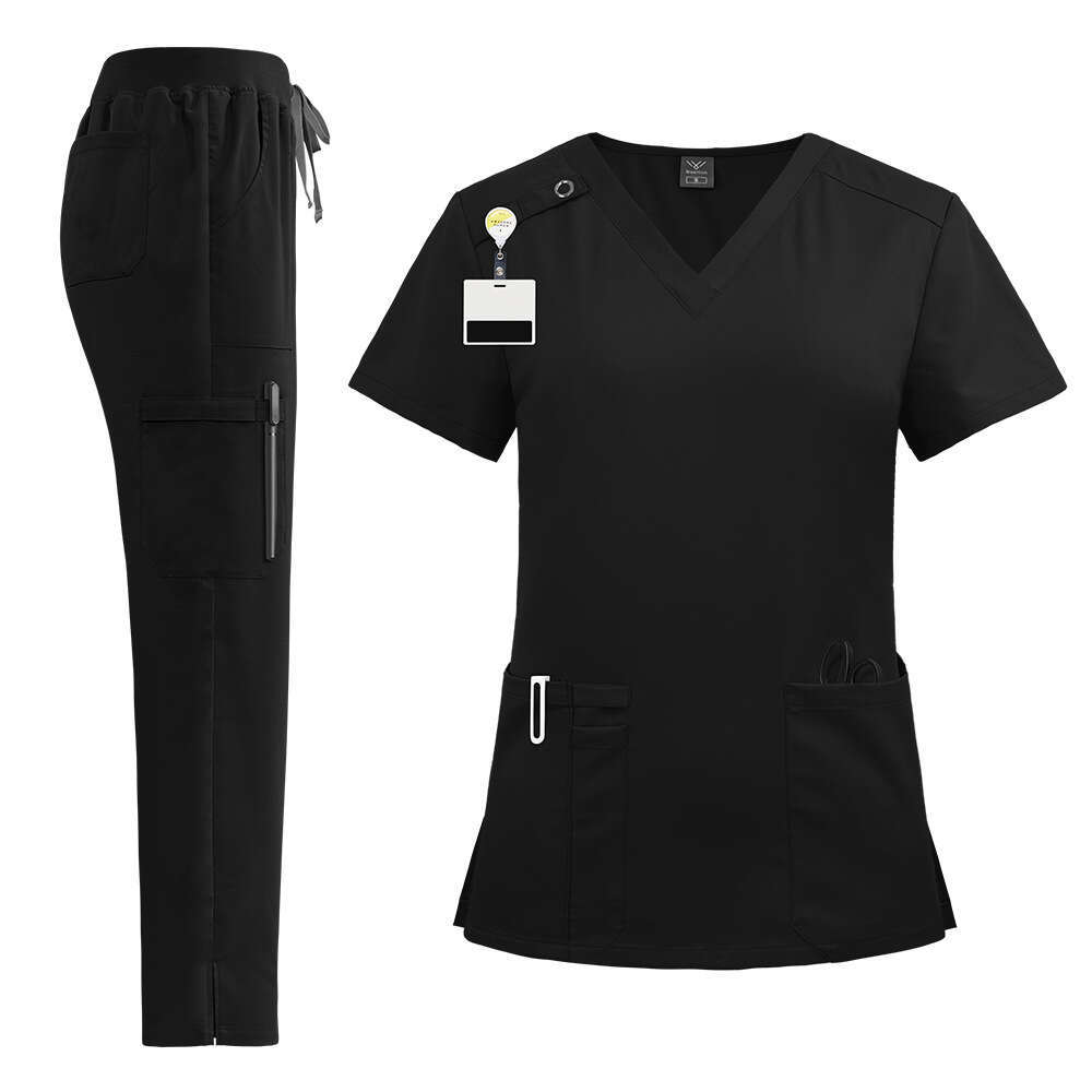 Niaa Hinn Two Piece Set Women Scrubs Set New Product New Arrival Non-ironing Washable High Elasticity Leisure Time Solid New Pattern Sexy Short Novelt