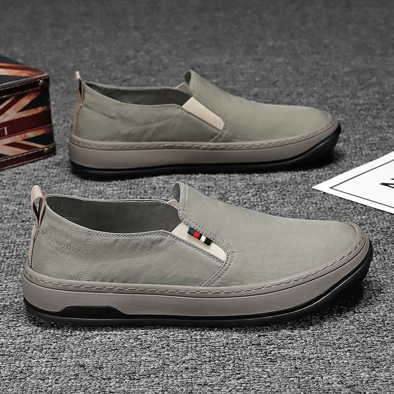 Shipping Ddmysports Free Summer Canvas One Step Casual Work Bean Trendy Shoes For Men Outdoor
