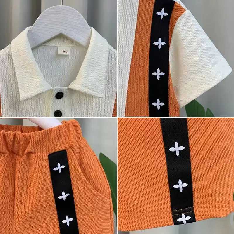 Clothing Sets 2023 Summer Clothing Boys Half Sleeve Shirt Top and Shorts Two Piece Childrens Casual Sports Set Kids Outfits 1 2 3 5 7 9 Y