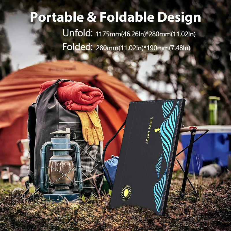 1000W Solar Panel Portable Folding Bag USBDC Output Charger Outdoor Power Supply for Home Mobile Phone Generator 240711