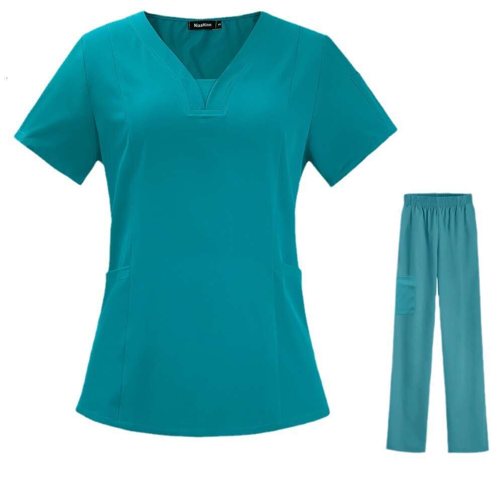 Niaa Hinn Scrubs Designer Two Piece Set Women New Product New Arrival Long Show Thinness French Ventilation Printing Versatile Loose Linen Temperament