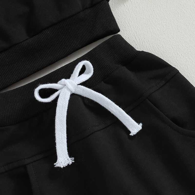 Clothing Sets 2Pcs Autumn Spring Baby Boy Clothes Set Cotton Long Sleeve Plaid Sweatshirt Drstring Pants Tracksuit Toddler Clothes Outfits