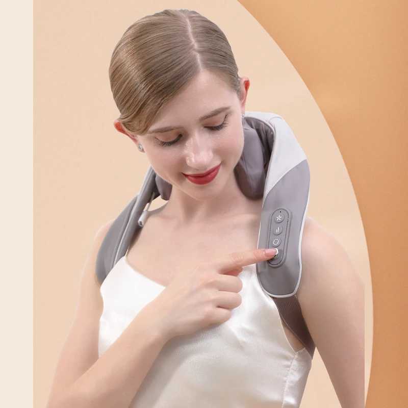 Other Massage Items Shiatsu Back Shoulder and Neck Massager U Shape Electric Full Body Massager with Heat Deep Tissue Kneading Pillow Massage z241204