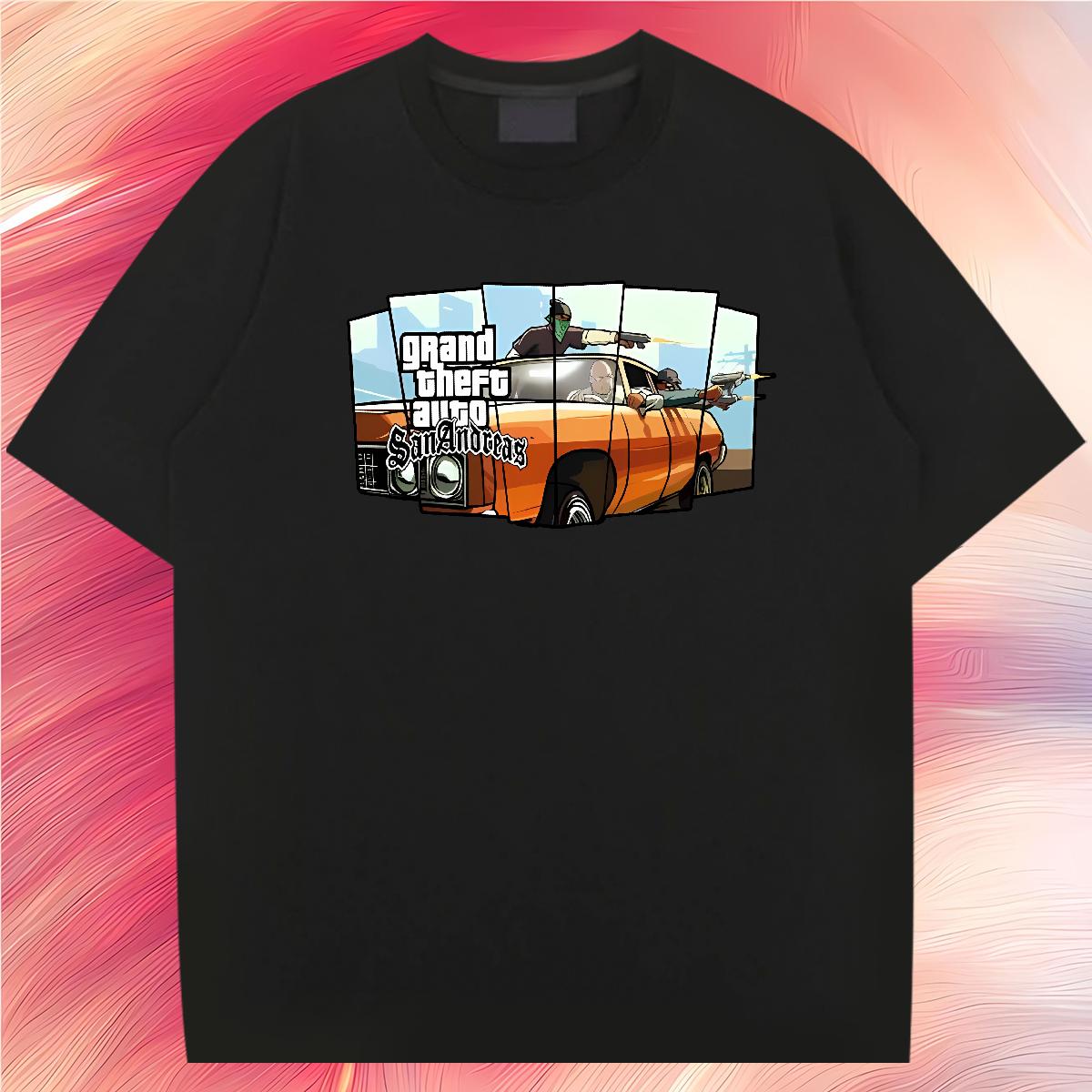 Classic Men Tees racing 100% Cotton 230g Cotton O Neck Short Sleeves Outdoor T shirt DIY Anime New Designer Tee Shirt