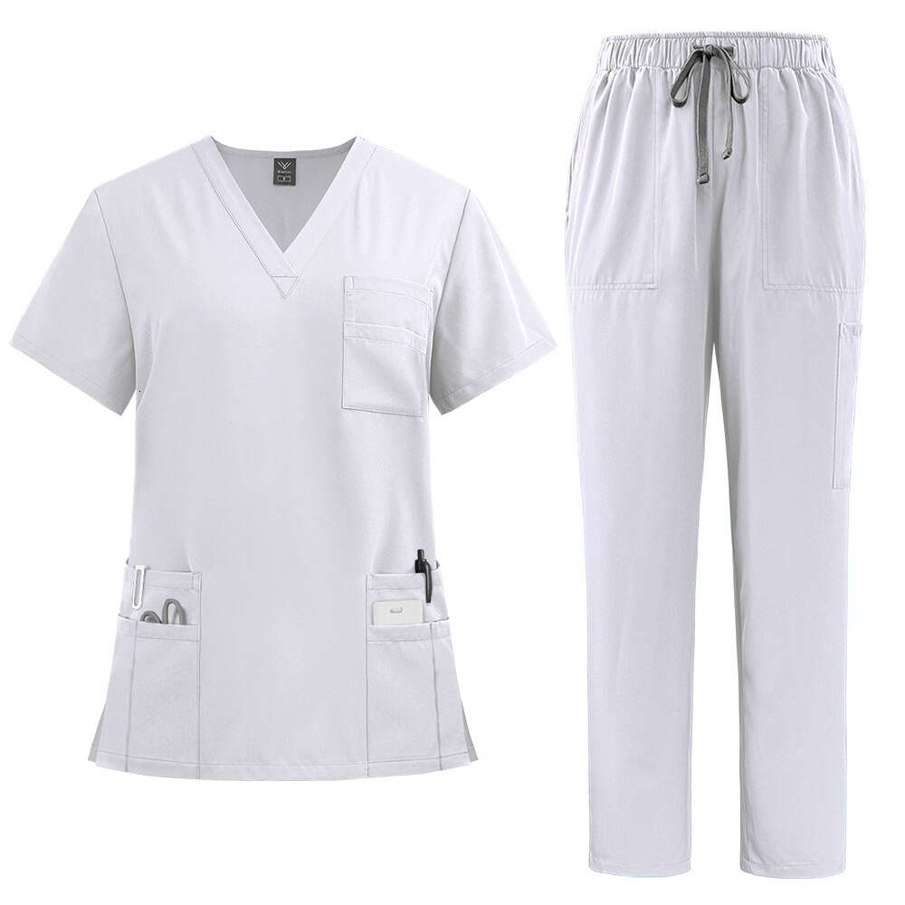 Scrubs for Women Uniform New Arrival Gentle Wind Washable Non-ironing Show Thinness Popular New Pattern Temperament Linen Short Loose