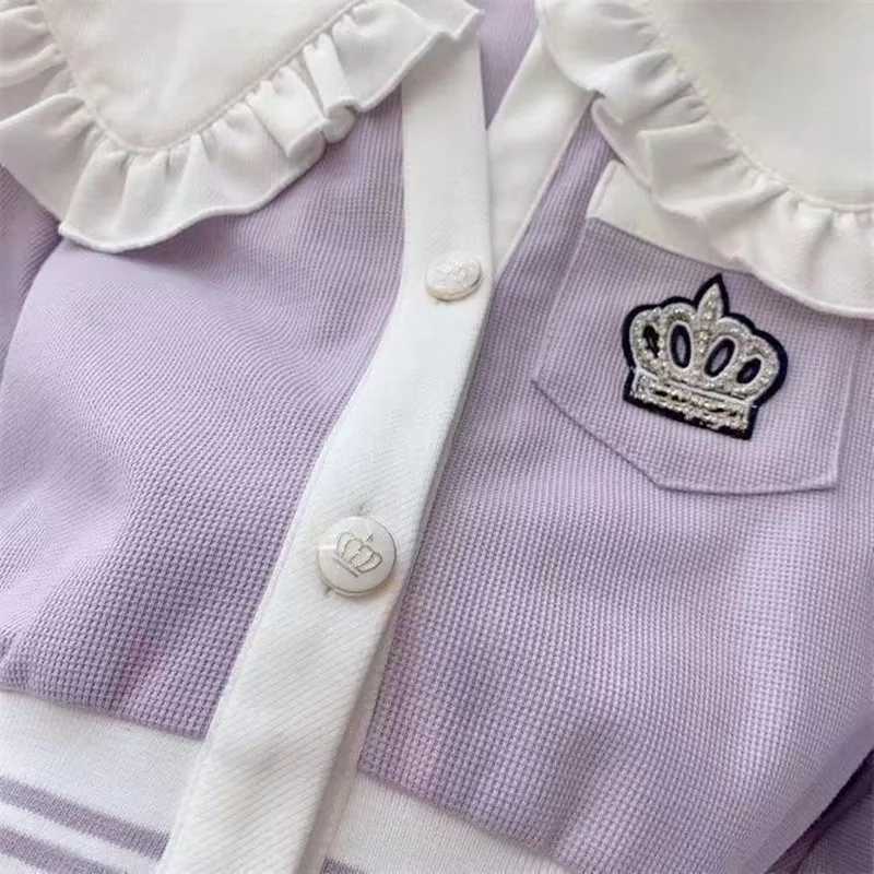 Clothing Sets Girls Spring And Autumn Set 2023 New Fashionable And Childrens Autumn Doll Face Girls Casual Two Piece Set Trend Kids Outfits