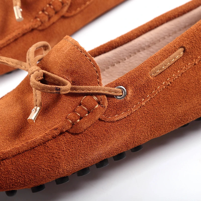 100% Genuine leather Women flats Handmade Women Casual leather shoes Leather Moccasin Fashion Women Driving Shoes 240713