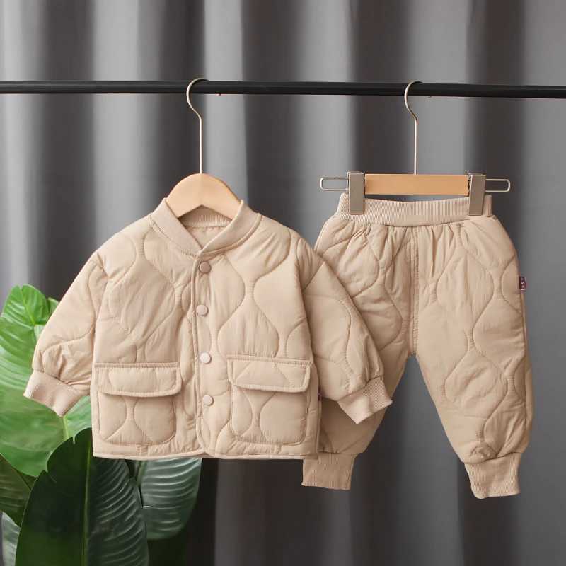 Clothing Sets Brand Tracksuits Winter Autumn Baby Boy Clothes Full Sleeve Solid Parkas Pants 2pcs/set Cotton Suits Children Clothing Toddler x