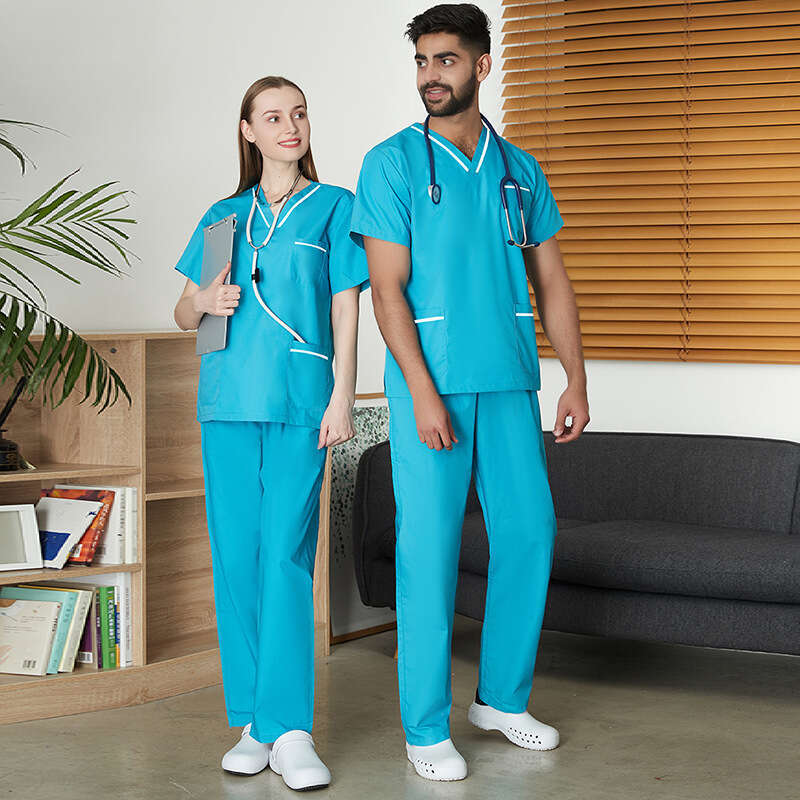 Scrubs for Women Uniform New Product New Arrival Gentle Wind High Elasticity French Washable Business Affairs Ventilation Novelty Bifurcated Sexy