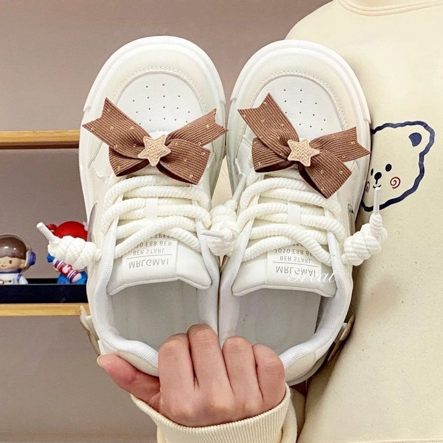 Little White Ddmysports For Women Spring Collection Versatile And Niche Original Thick Soled Casual Sports Board Shoes Free Shipping Outdoor Shoes