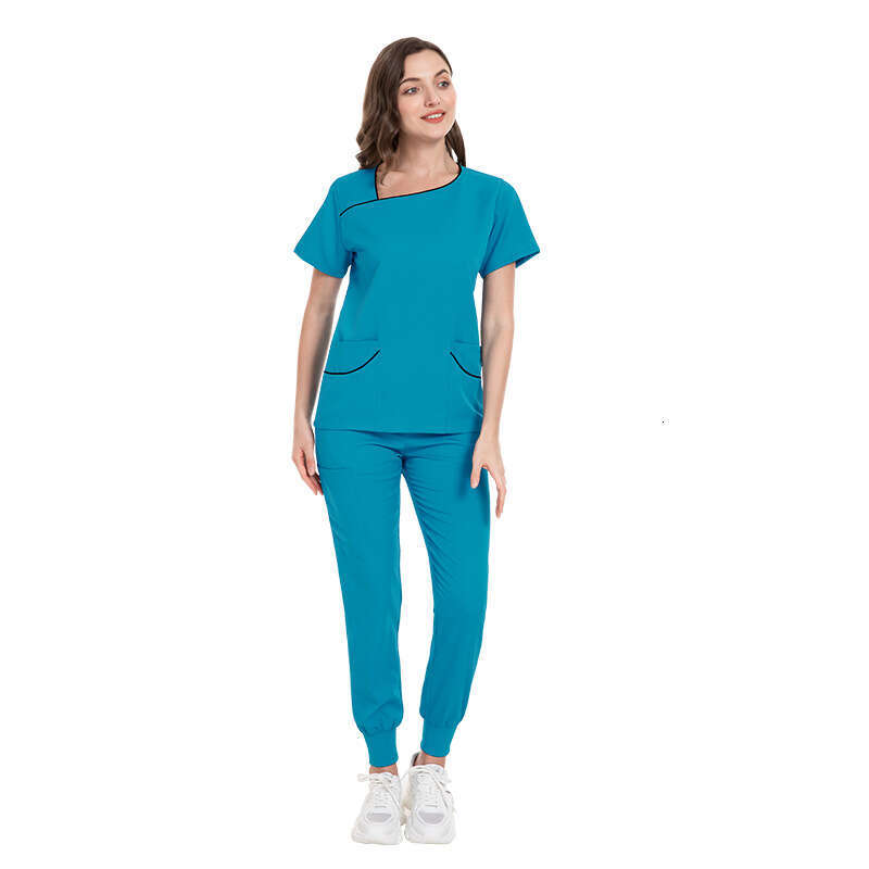 Niaa Hinn Undefined Scrub Set Scrubs New Product New Arrival Long Non-ironing Show Thinness Temperament Business Affairs Fashion New Pattern Waist Tem