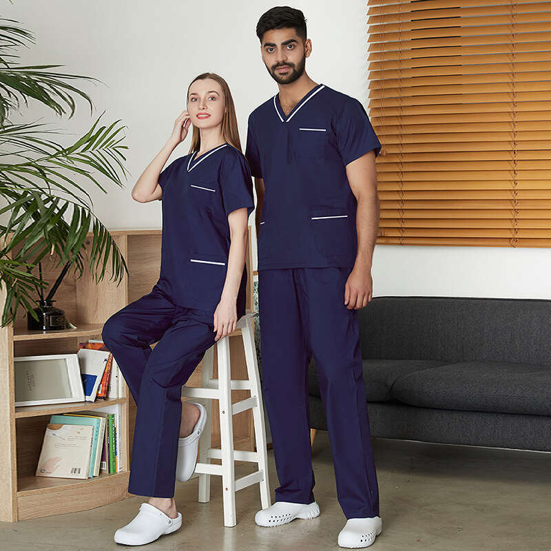 Scrubs for Women Uniform New Product New Arrival Gentle Wind High Elasticity French Washable Business Affairs Ventilation Novelty Bifurcated Sexy