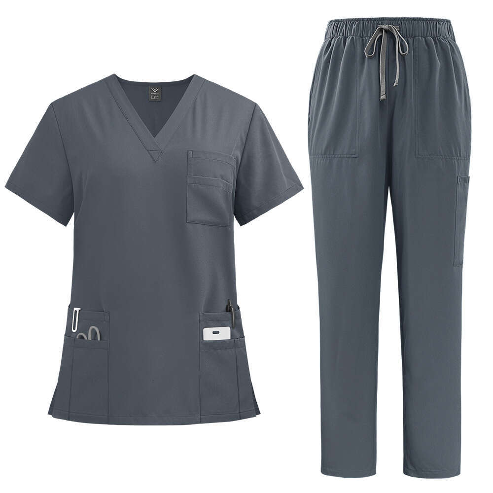 Scrubs for Women Uniform New Arrival Gentle Wind Washable Non-ironing Show Thinness Popular New Pattern Temperament Linen Short Loose