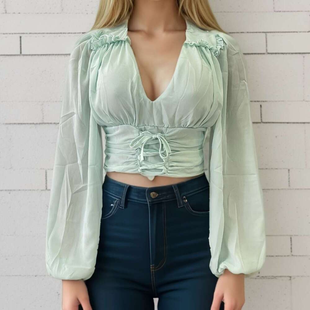 Female Slim Crop Top Casual Harajuku Print Vintage Streetwear Clothes Print Tshirt Plaid Lace Slim-fit Stretch Casual Undershirt Street Activity Crop 