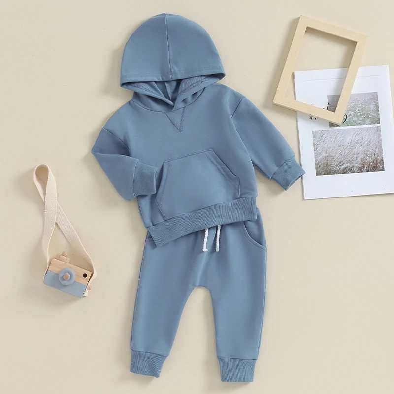 Clothing Sets Autumn Baby Boy Girl Clothes Set Newborn Infant Tracksuit Outfits Long Sleeve Solid Color Casual Hoodies Tops Pant Clothing