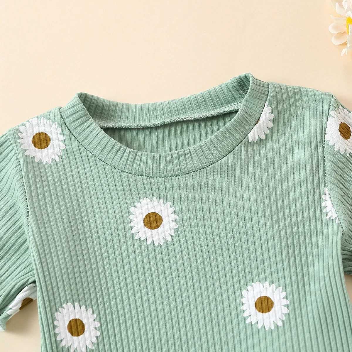 Clothing Sets Summer Baby Girl Little Sunflower Cotton 2 Piece Short Sleeve Short Shorts Set Sweatshirt Comfortable and Easy Care