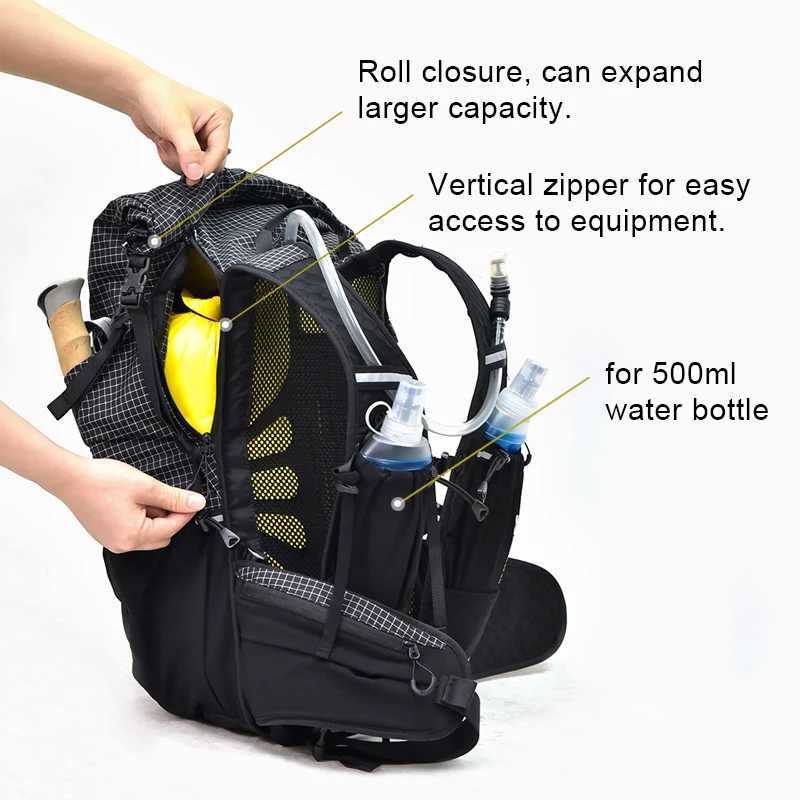 Outdoor Bags Anmeilu Mountaineering Backpack 30L Large Capacity Men Women Outdoor Travel Hiking Off-road Lightweight Sports Backpack z240717