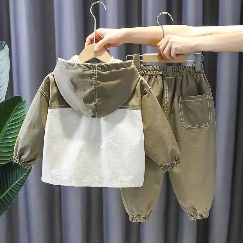 Clothing Sets Childrens Clothing Boys Autumn Westernized Set 2023 New Fashion Boys Spring And Autumn Style Handsome Two-Piece Set Kids