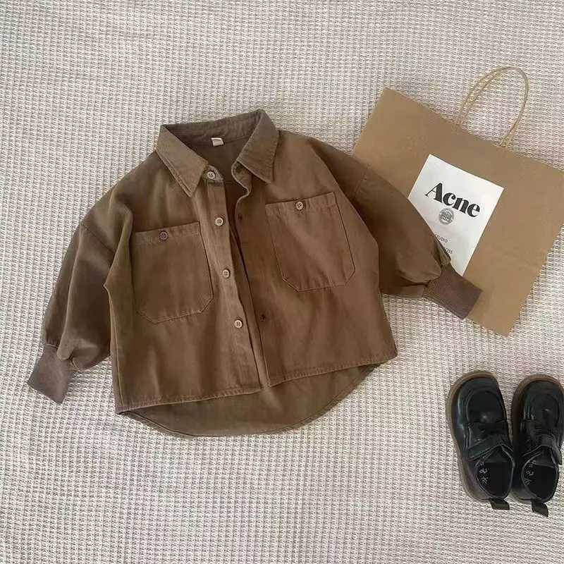 Clothing Sets Childrens Set 2024 New Boys Baby Spring and Autumn Cool and Handsome Shirt Pants 2 Pieces Kids Clothing For Boy 2-6Y