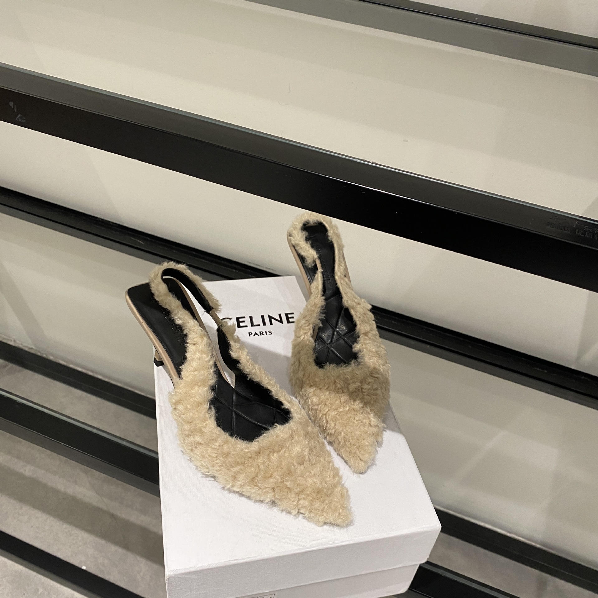 shipping women slim sandals Free heels fairy style for spring 2023. New design with pointed back and empty high-heeled fur sole Lhshoe