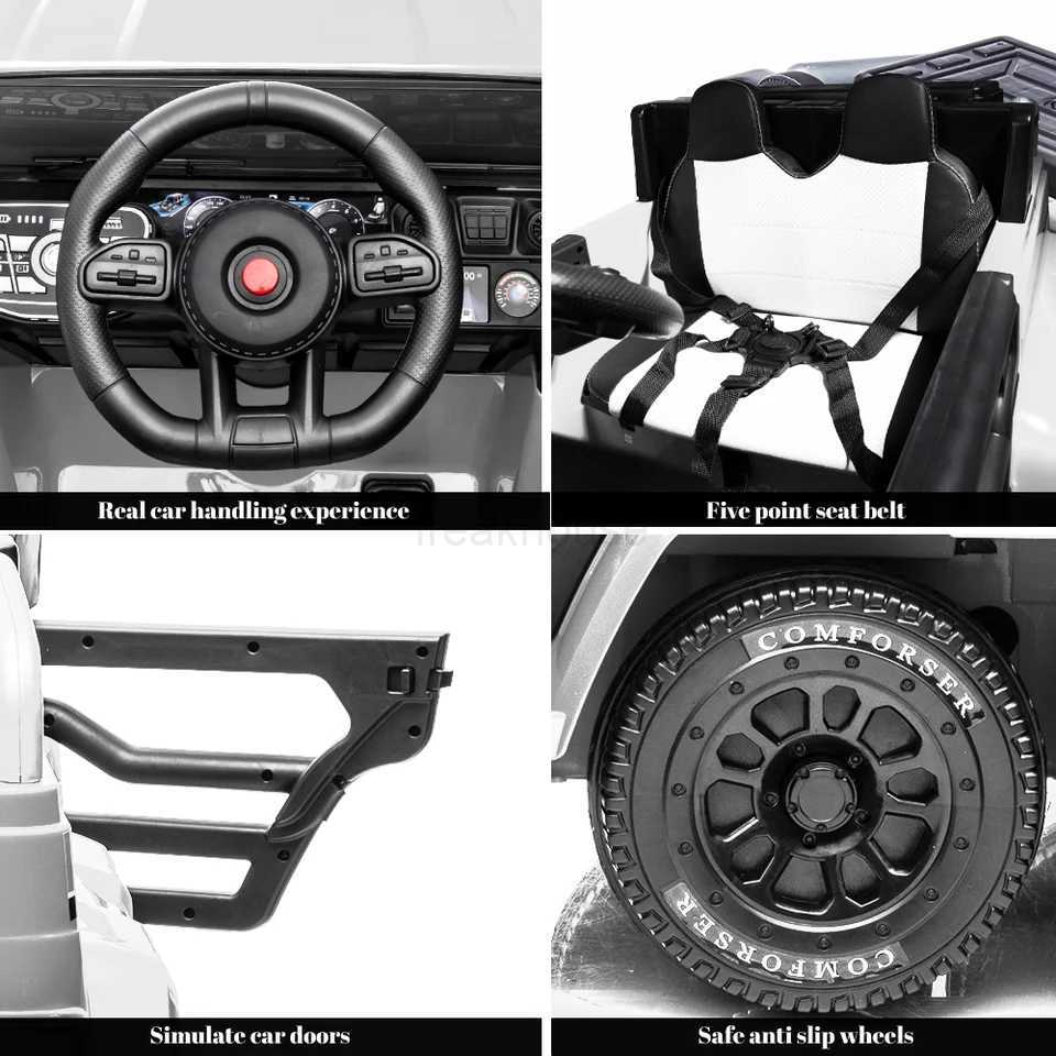 2 Seater Ride On Truck Car Remote Control 24V Electric Battery Powered Vehicle with Bluetooth AudioLED Headlight Free shipping