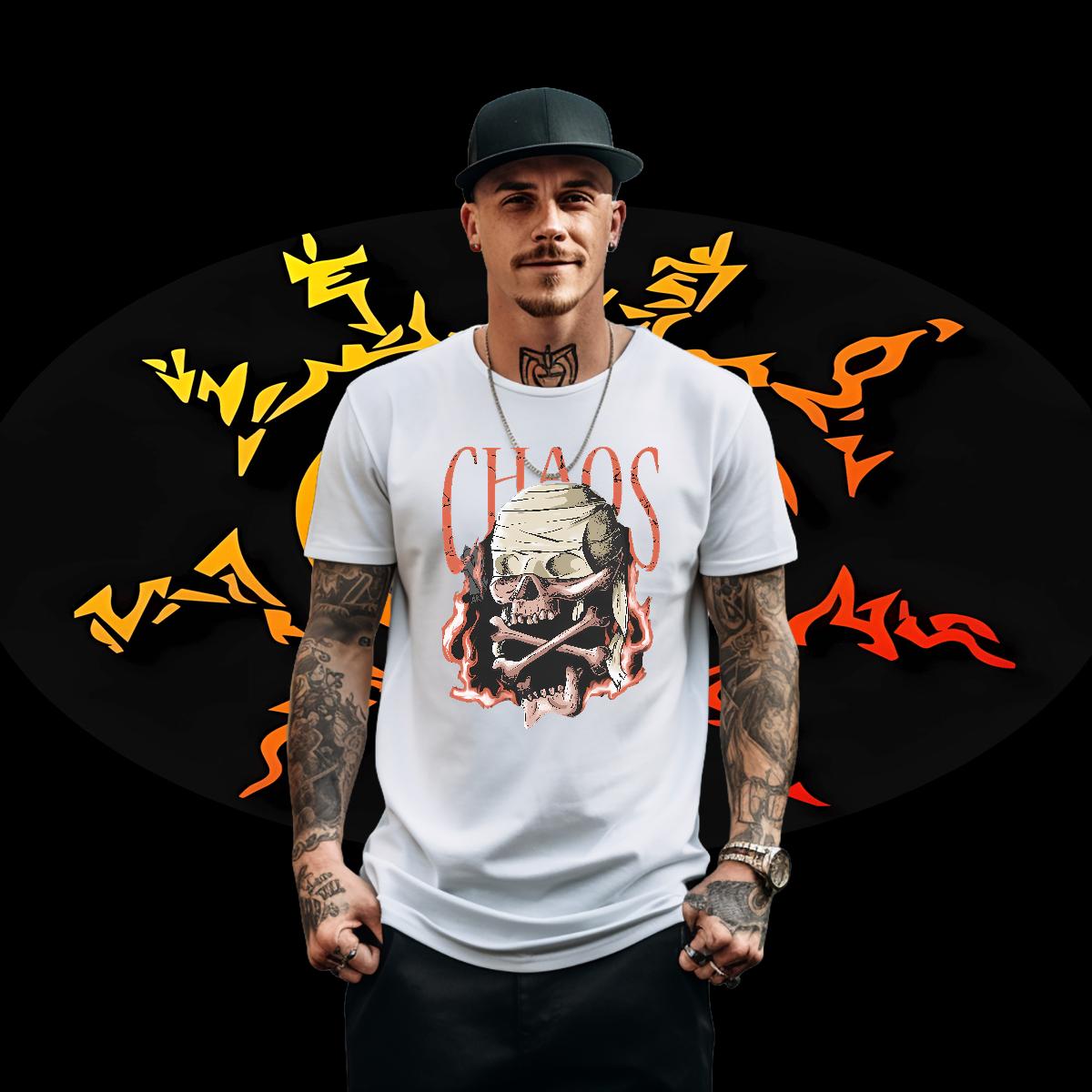 DIY T shirt Skeleton 230g Cotton Cartoon Printing S-4XL Tshirts Summer Casual Short Sleeve Cotton O-Neck Comfortable Tops