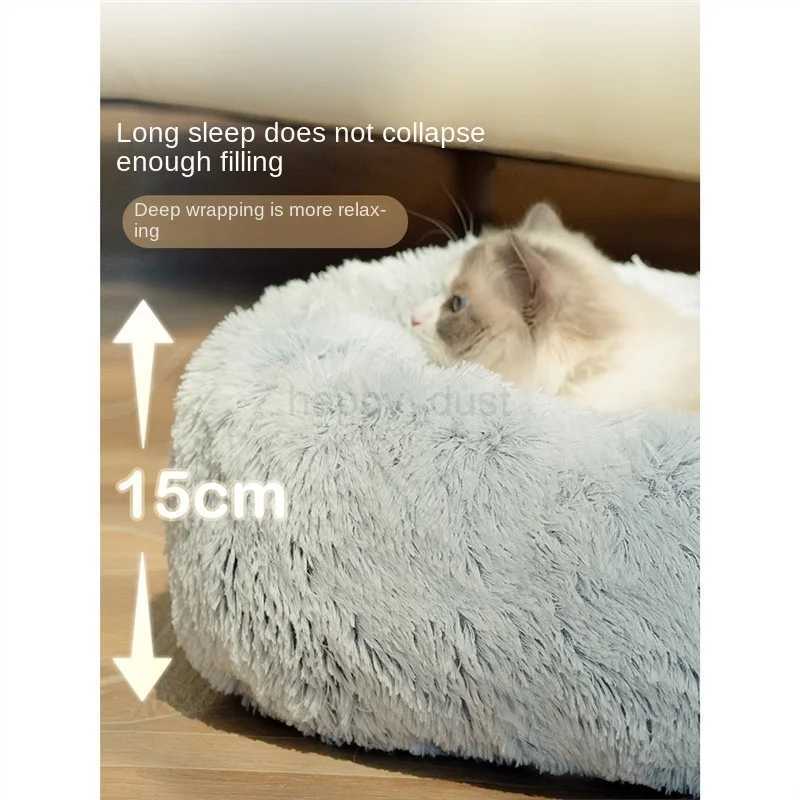 Cat Bed Warm zleeping Cat Nest zoft Long Plush Best Pet Dog Bed for Dogs Basket Cushion Cat Bed Cat Mat Animals zleepingCL240716