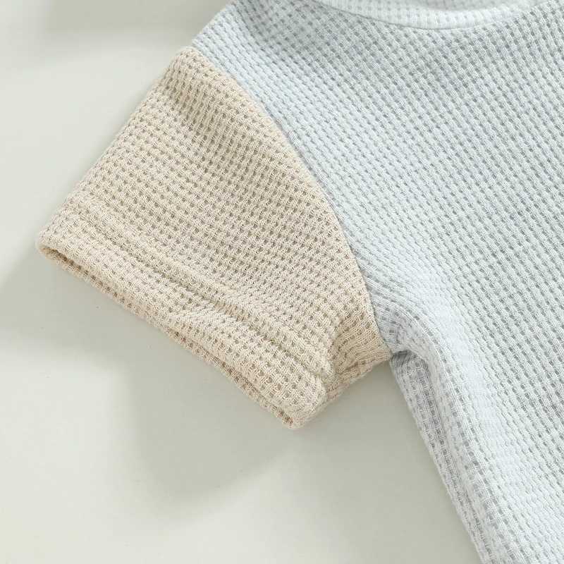Clothing Sets Newborn Baby Girls Boys Summer Clothes Casual Short Sleeve Waffle Knit Pocket Top+Shorts Tracksuits Toddler Infant Outfit Set