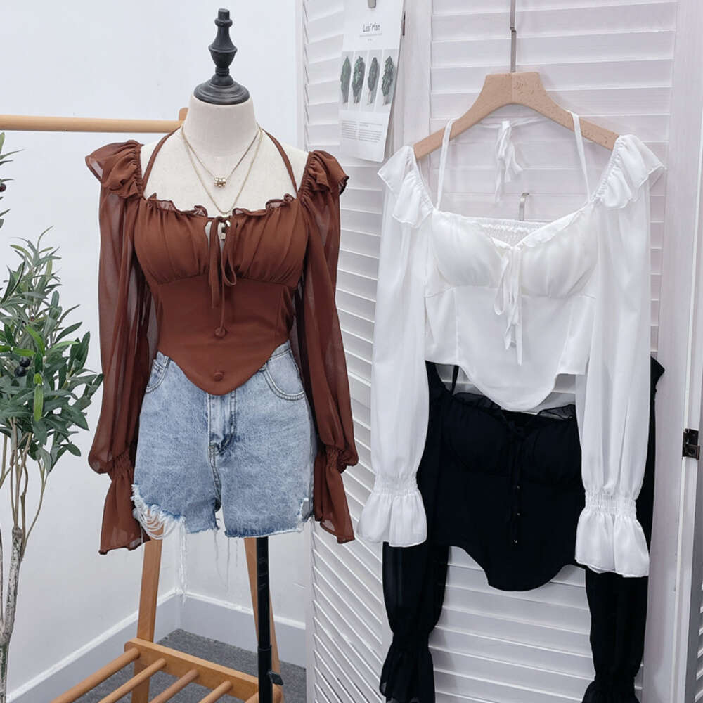Best Saller Spring Hip Hop Summer Long Sleeve Tee Shirts Hollow Out Slim Top Female Streetwear Clothes Plaid Lace Stretch Casual Undershirt Graphic T 