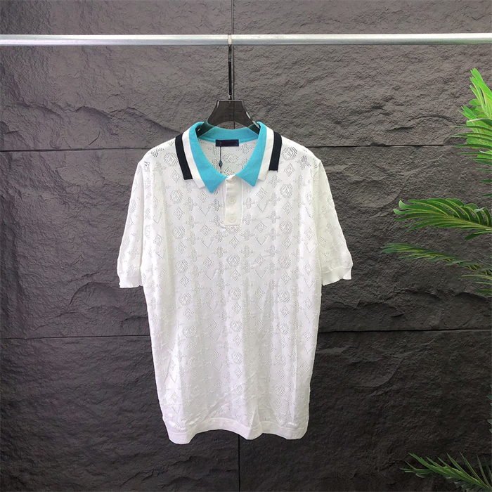 2# Summer Polos Fashion Embroidery Mens Polo Shirts Highly Quality T Shirt Men Women High Street Casual Top Tee size M-3XL #73