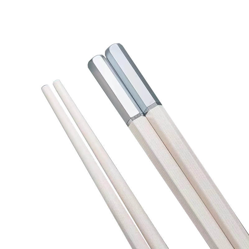 Premium Quality Heatproof Metal Chopstick Set - Non-Slip Handle, Ideal Kitchen Utensil