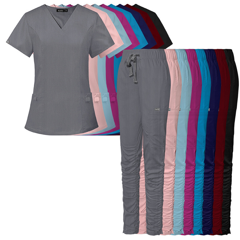 Scrub Set Scrubs for Women Uniform Undefined Designer Two Piece Set Women New Product Washable High Elasticity Leisure Time Fashion Temperament Loose 