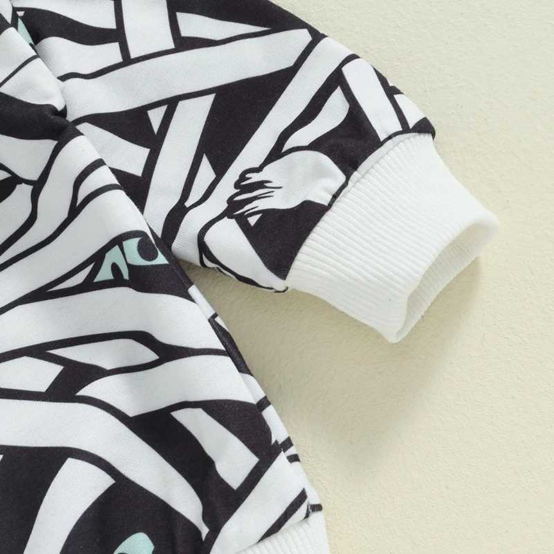 Clothing Sets Baby Autumn Tracksuit Set Toddler Baby Boys Long Sleeve Cartoon Mummy Print Sweatshirt Pants 2-piece Outfit for Children