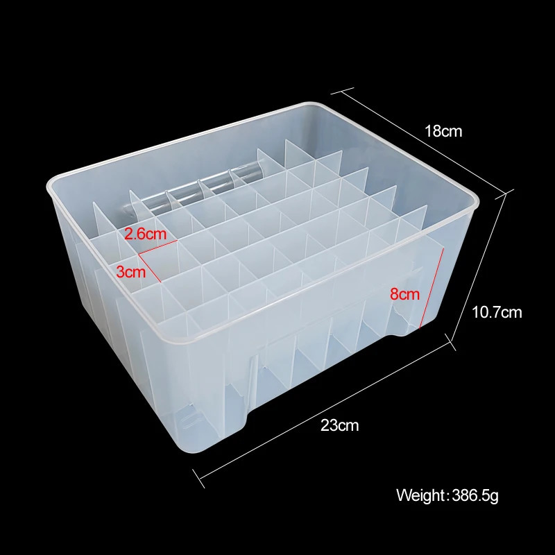 40 Grids Plastic Fishing Tackle Box Lined Webfoot Octopus Egi Storage Organizer Squid Jig Hard Lure Sea Tool Case 240716