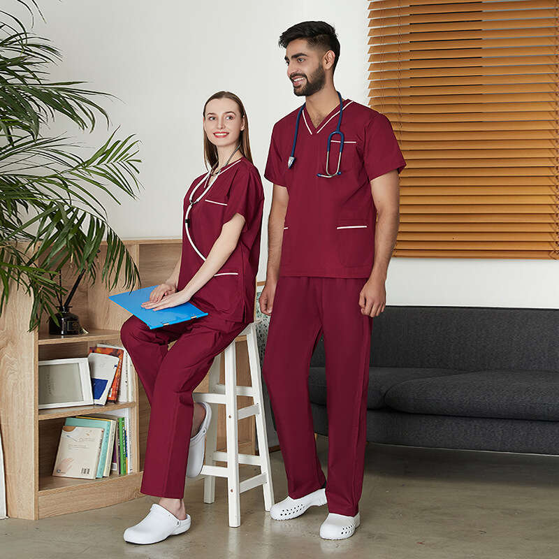 Scrubs for Women Uniform New Product New Arrival Gentle Wind High Elasticity French Washable Business Affairs Ventilation Novelty Bifurcated Sexy