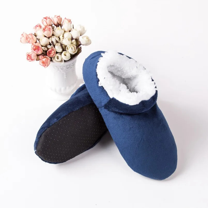 Winter Warm Slippers Mens Home Indoor House Plus Size Non Slip Plush Soft Comfy Fluffy Floor Male Casual Shoes Flat Footwear 240713