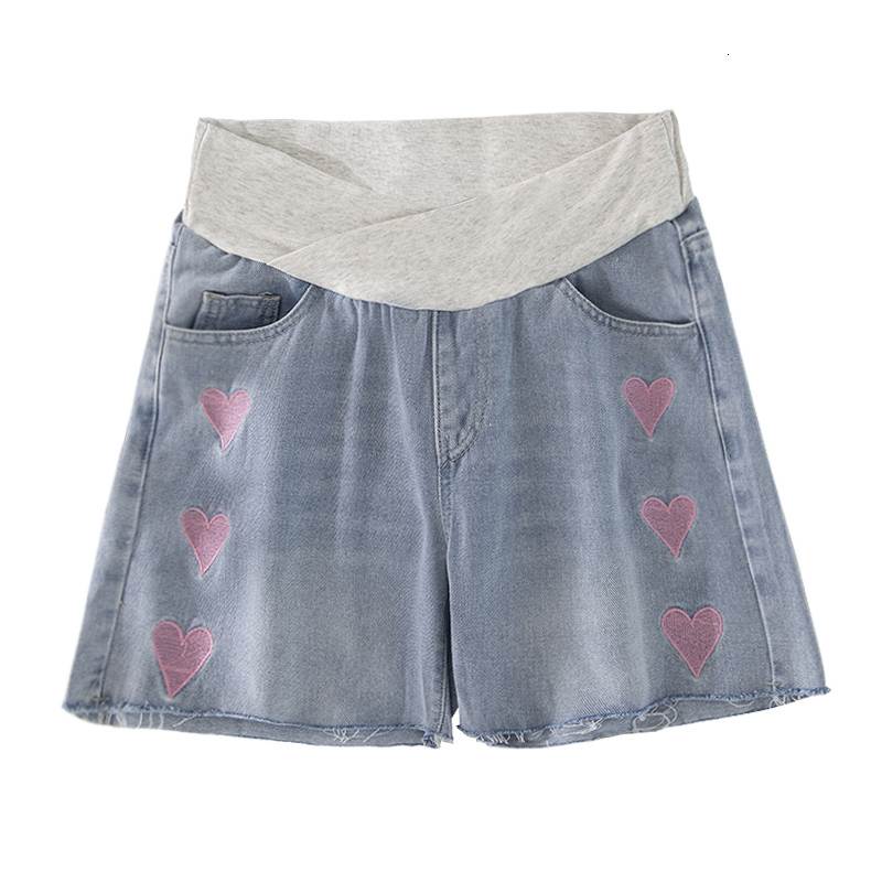 Pregnant shorts for summer outerwear, thin casual jeans, loose base, sports versatile pants, women's trendy hot pants