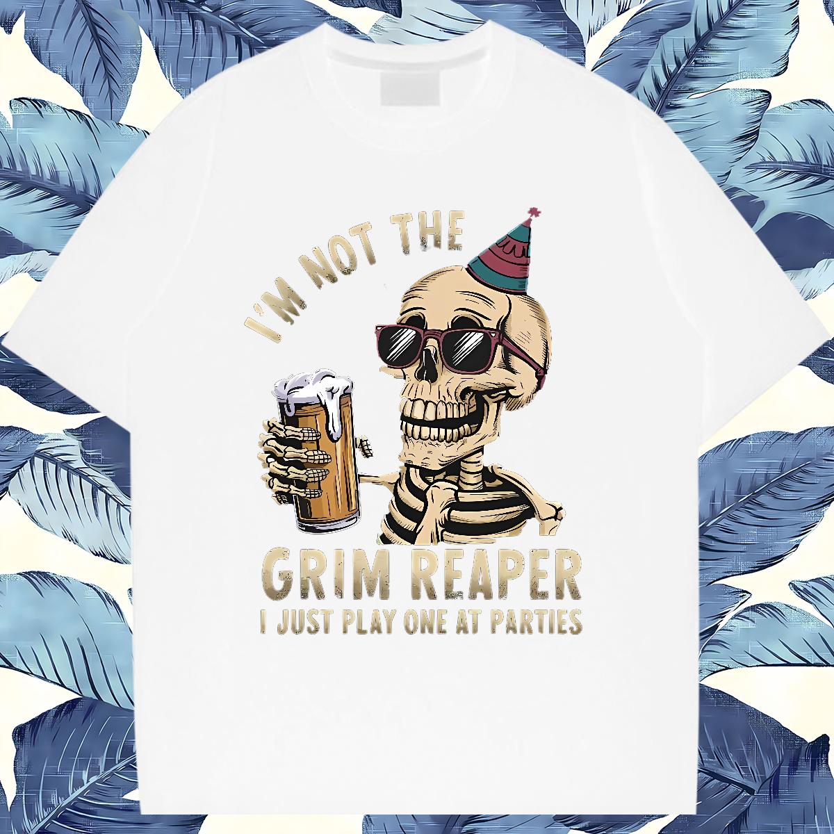 New Arrival T-Shirts Skeleton 100% Cotton 230g Oversized 4XL Outdoor Mens Tshirts Cotton O Neck Short Sleeves Unisex
