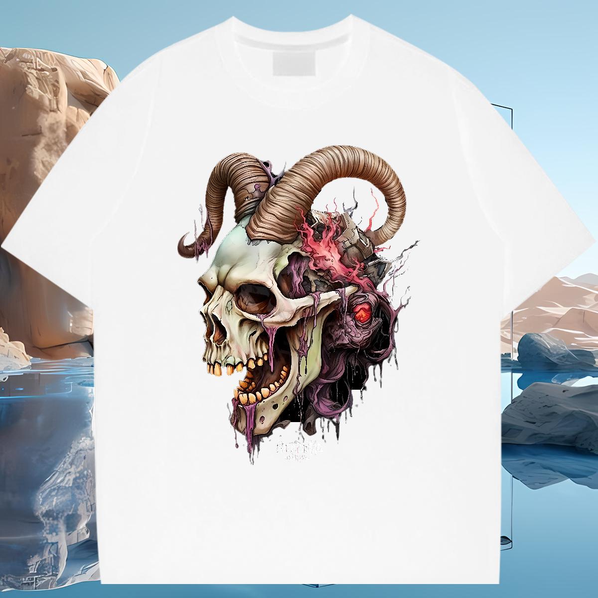 Brand Tshirts Skeleton 230g Cotton 180g Cotton Home Outdoor T-Shirts Skull Wholesale Tee Shirt