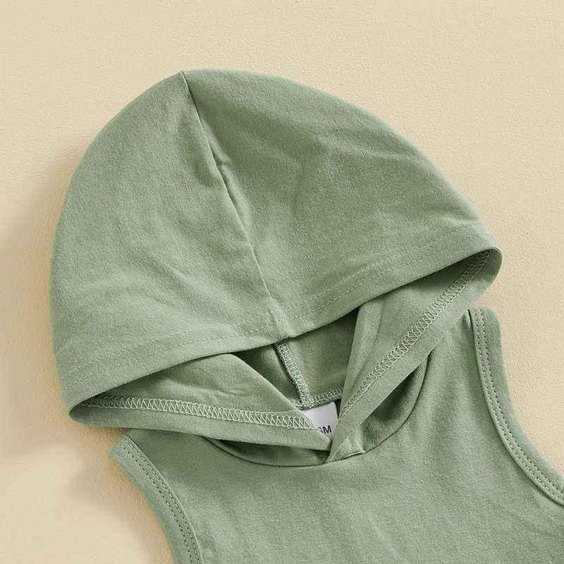 Clothing Sets Baby Boy Summer Outfits Clothing Set Casual Sleeveless Contrast Color Hooded Tank Tops + Shorts Set Toddler Clothes