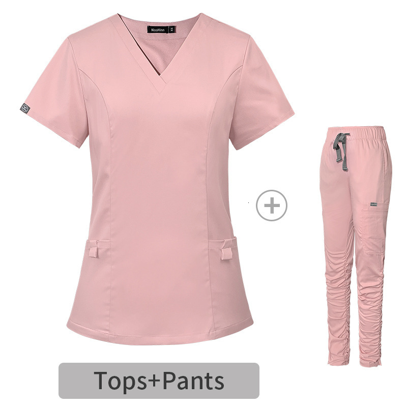 Scrub Set Scrubs for Women Uniform Undefined Designer Two Piece Set Women New Product Washable High Elasticity Leisure Time Fashion Temperament Loose 