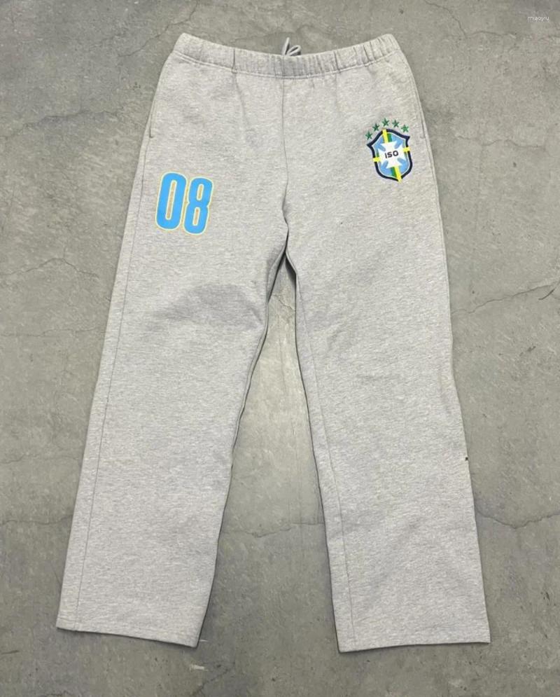 Men's Pants American High Street Retro Sweatpants Couples Sports Casual Running Training Straight Joggers Men Z260315